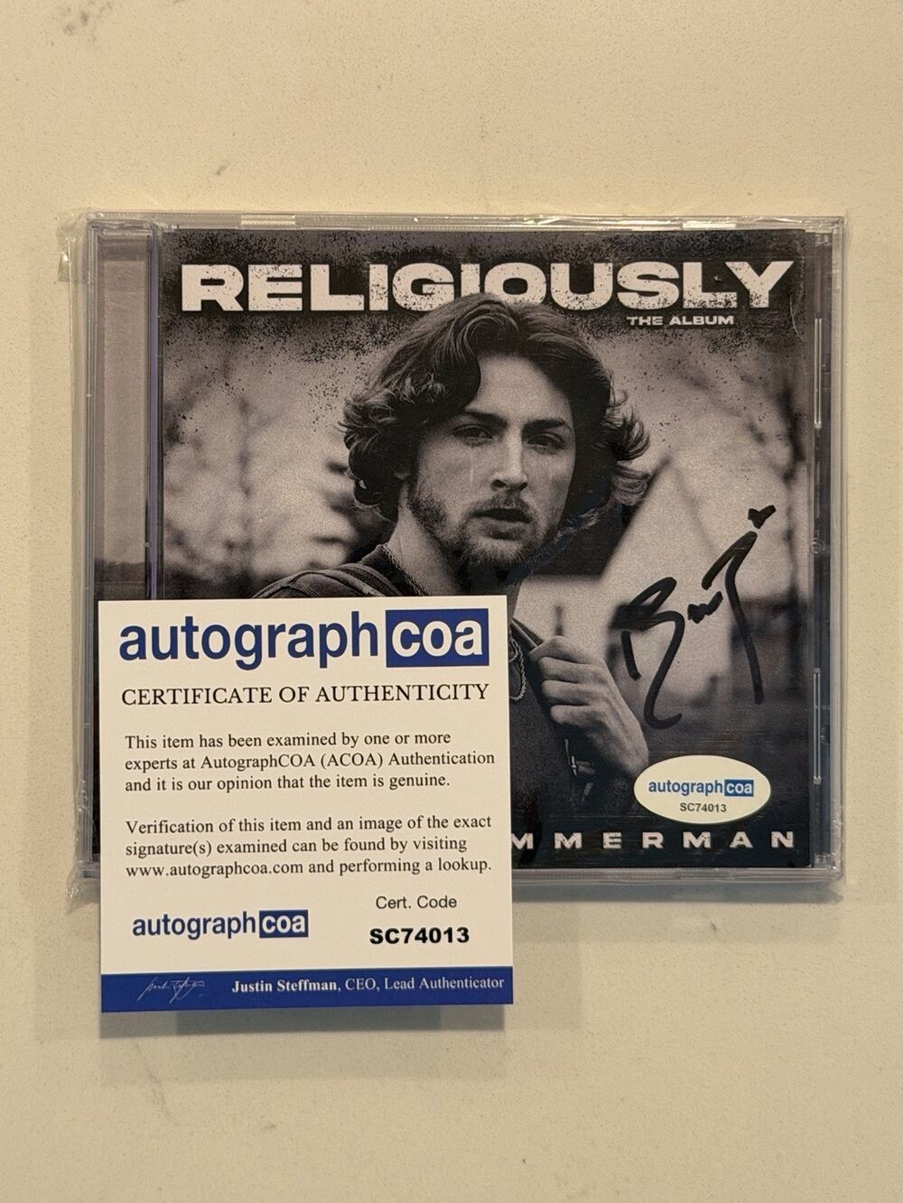 BAILEY ZIMMERMAN RELIGIOUSLY NEW CD SIGNED AUTOGRAPHED ACOA COA #2